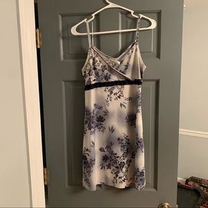 Floral Slip Dress w/ Lace Detail